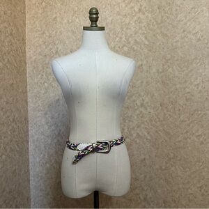 Vibrant Multicolor Braided Belt
